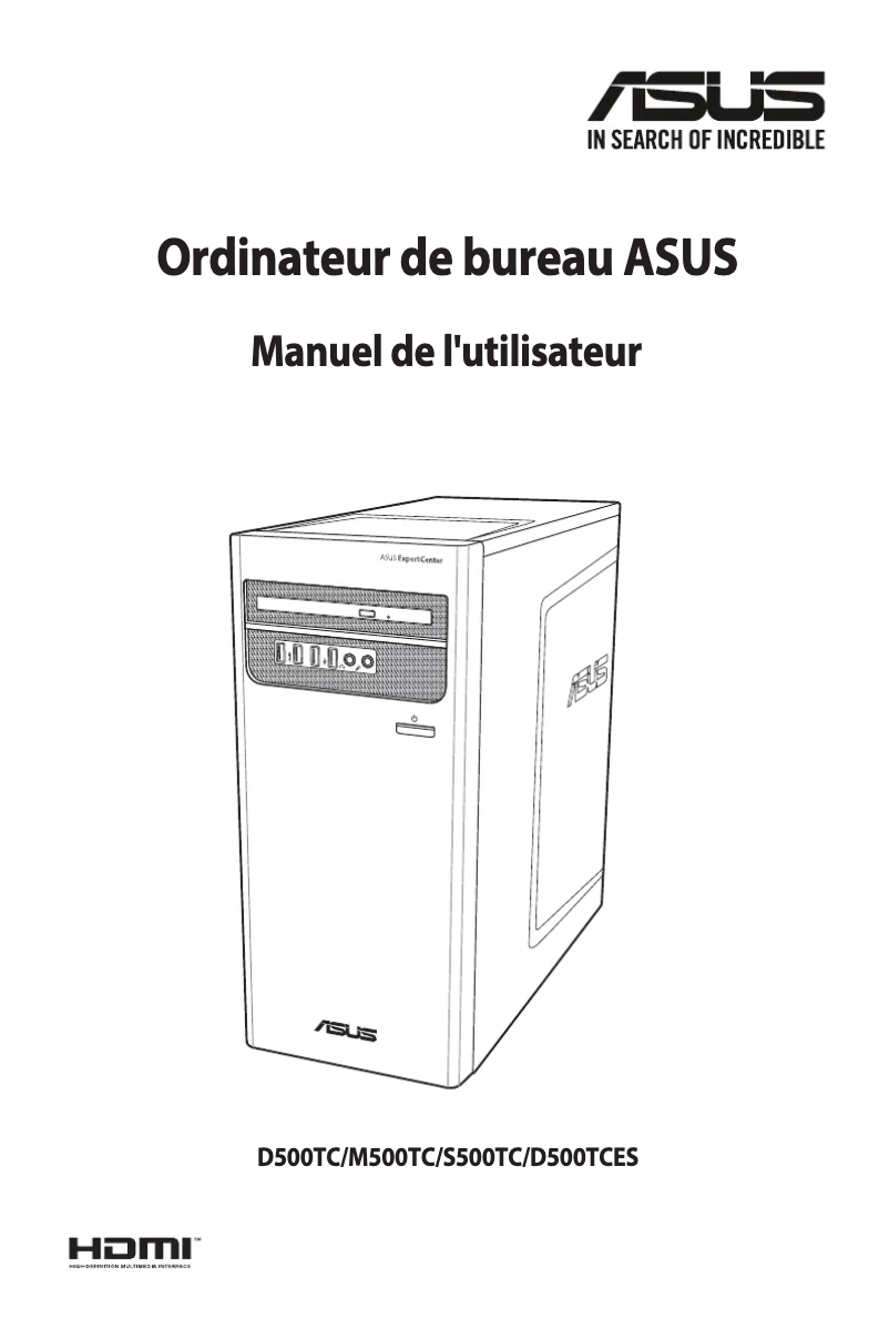 Page n°1 - Manuel utilisateur Asus D500TC