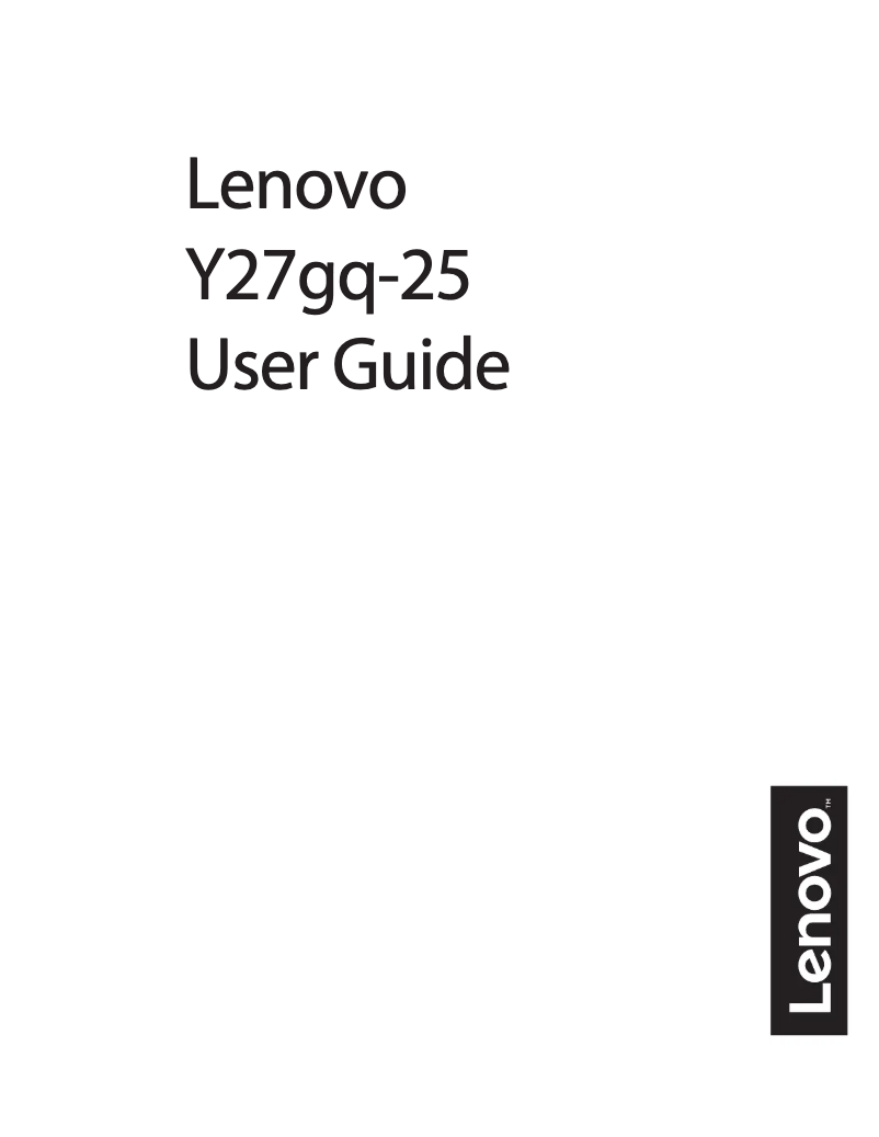 Page 1 of the manual User Manual Lenovo Legion Y27g
