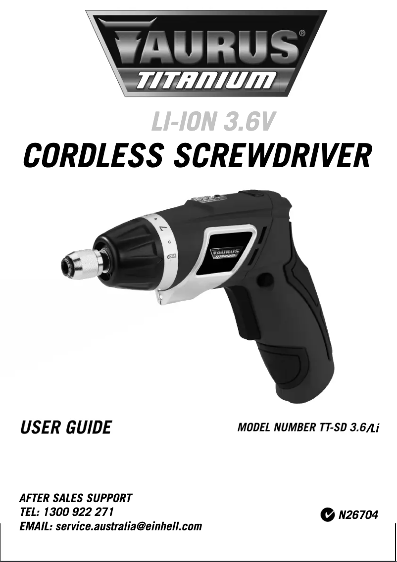 Image de la première page du manuel de l'appareil TT-SD 3,6/ Li