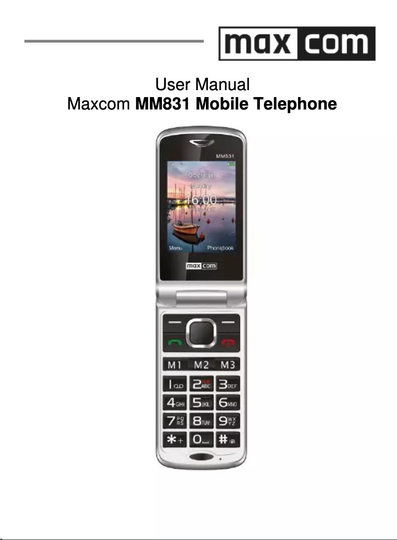 Page 1 de la notice Manuel utilisateur MaxCom MM831 3G