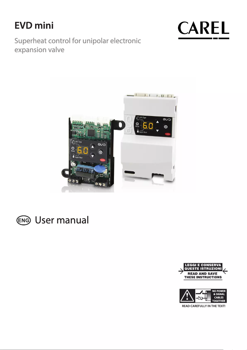 Página 1 del manual Manual de usuario Carel EVD mini