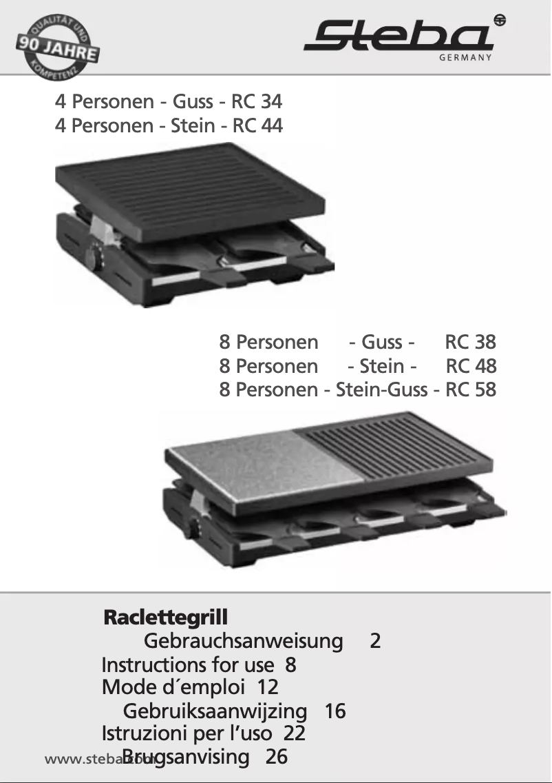 Page n°1 - Manuel utilisateur Steba RC 58