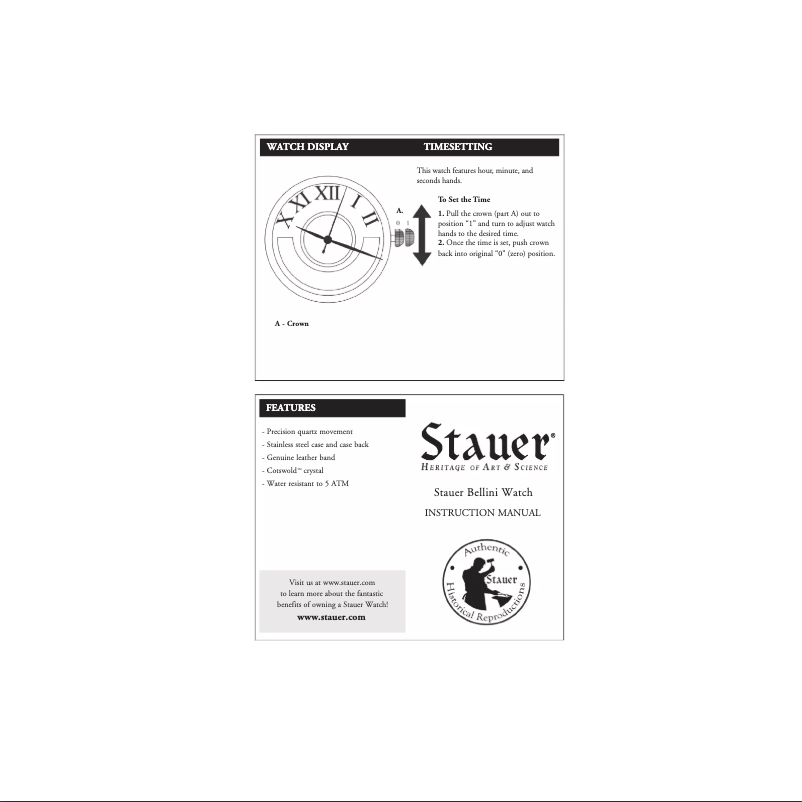 Page 1 de la notice Manuel utilisateur Stauer 31522