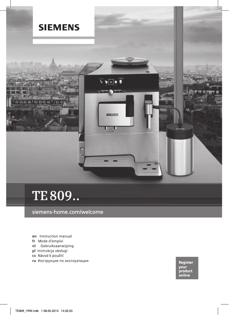 Page n°1 - Mode d'emploi Siemens TE809201RW