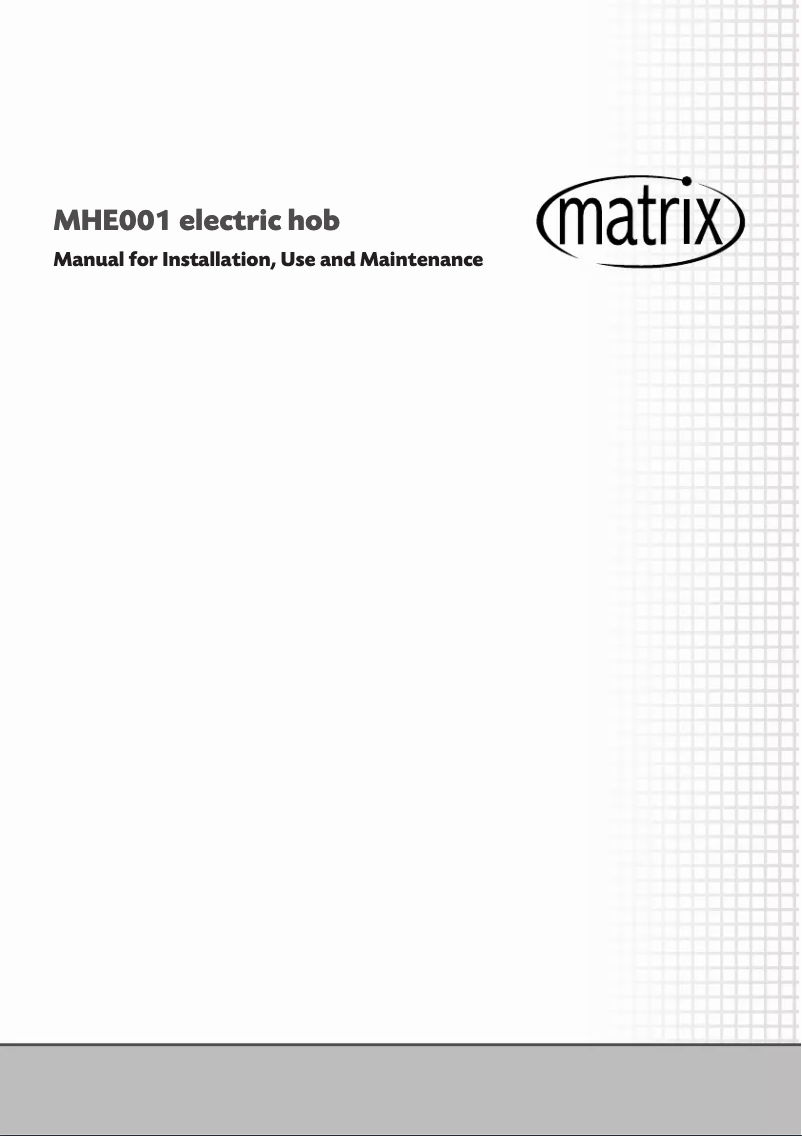 Page n°1 - Manuel utilisateur Matrix MHE001SS