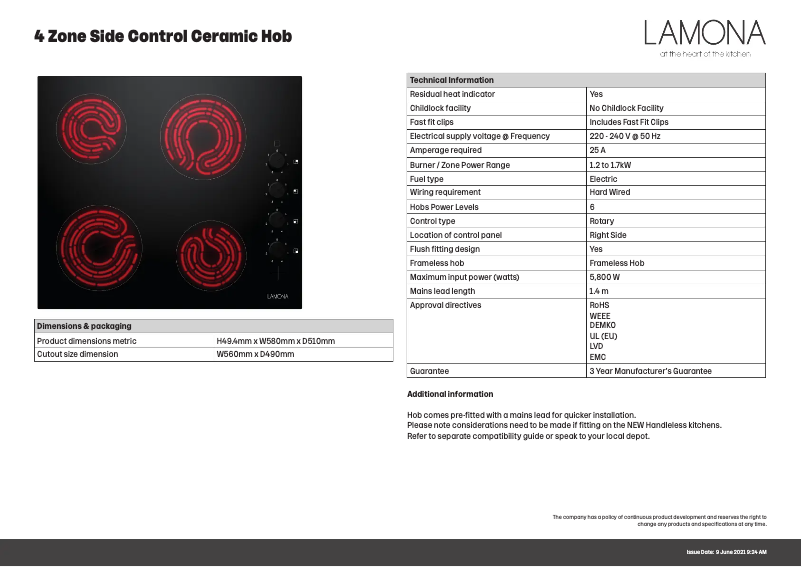 Image de la première page du manuel de l'appareil LAM1706