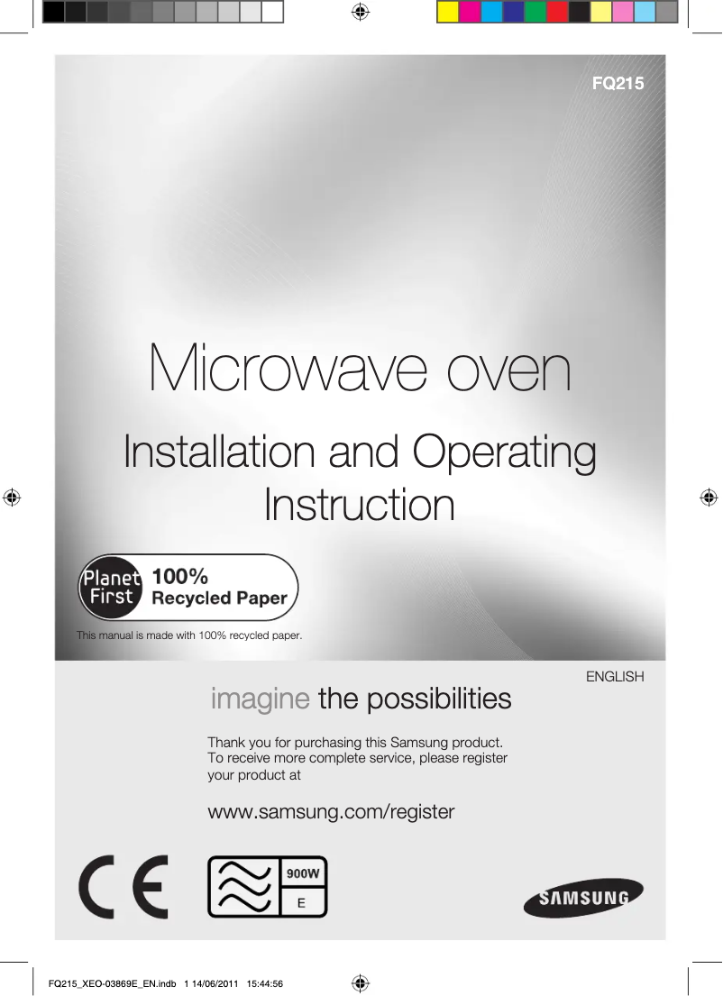 Page n°1 - Manuel utilisateur Samsung FQ215G001