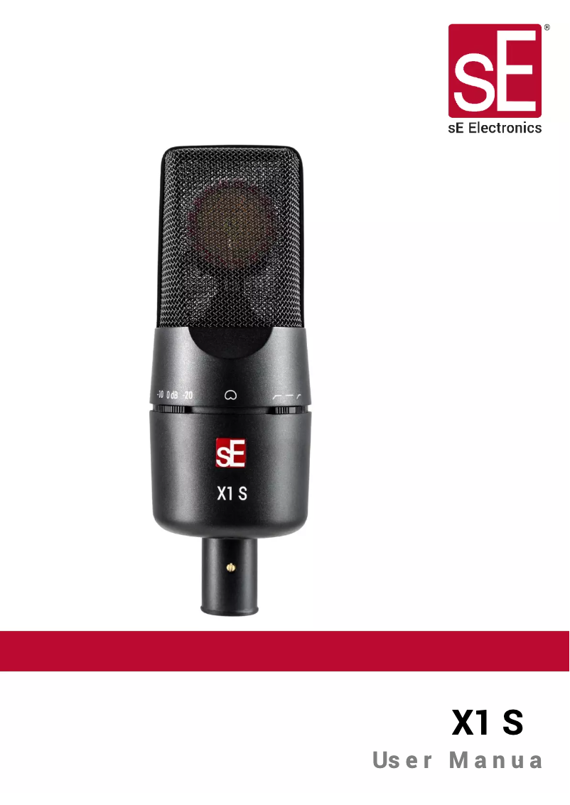 Página 1 del manual Manual de usuario SE Electronics X1 S