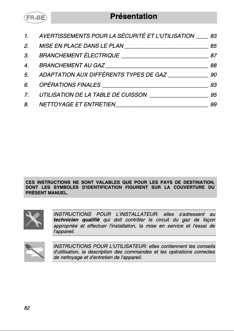 Page 1 de la notice Manuel utilisateur Smeg SV564EB-4