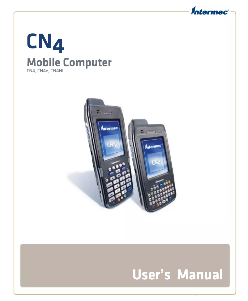 Page n°1 - Manuel utilisateur Intermec CN4