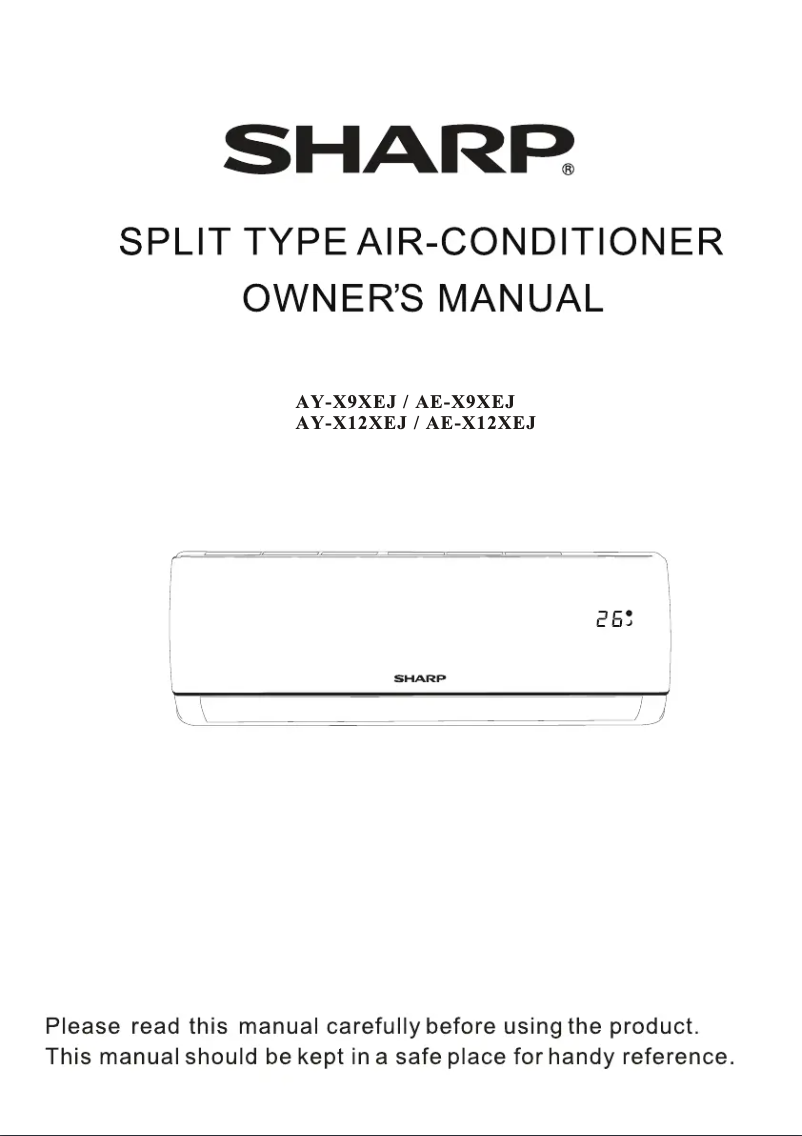 Page 1 de la notice Manuel utilisateur Sharp AY-X9XEJ