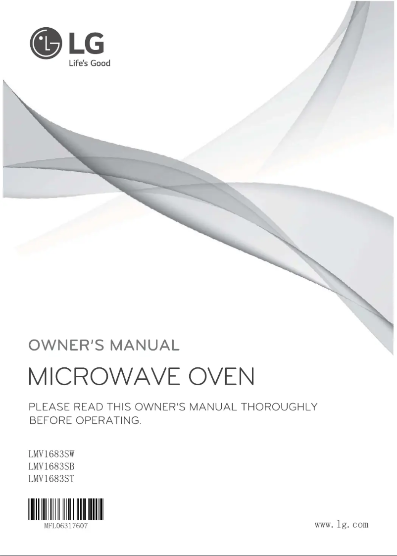 Page n°1 - Manuel utilisateur LG LMV1683SW