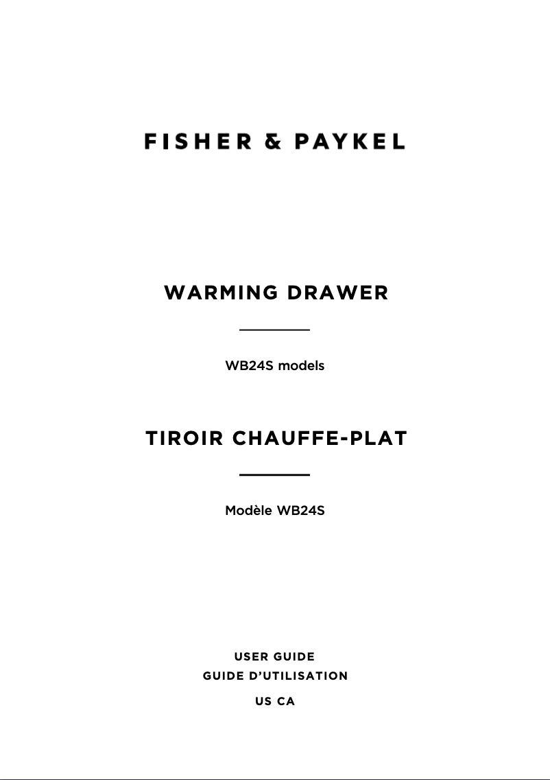 Page n°1 - Manuel utilisateur Fisher & Paykel WB24SDEX1