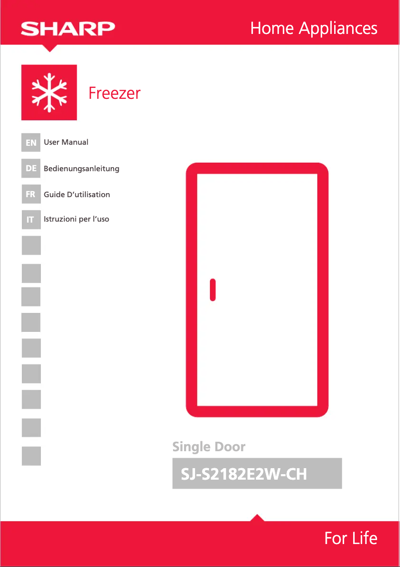 Page n°1 - Manuel utilisateur Sharp SJ-S2182E2W
