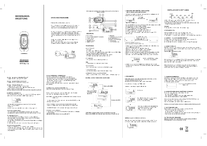 Page 1 de la notice Manuel utilisateur Kasper & Richter Fitty No.1 G