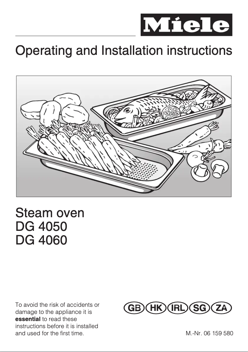 Page n°1 - Manuel utilisateur Miele DG 4060