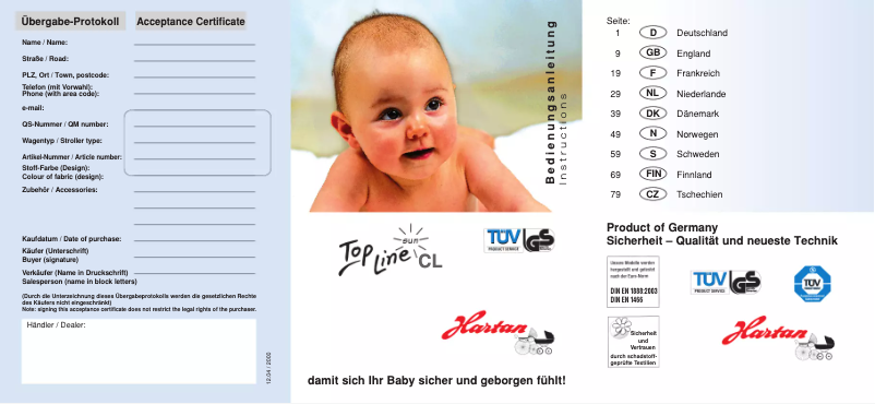 Image de la première page du manuel de l'appareil Topline CL