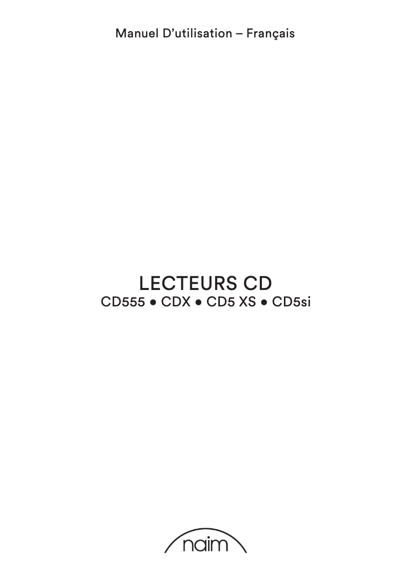 Image de la première page du manuel de l'appareil CD5SI