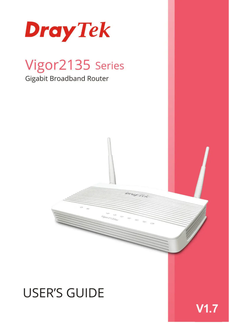 Page n°1 - Manuel utilisateur Draytek Vigor 2135ac