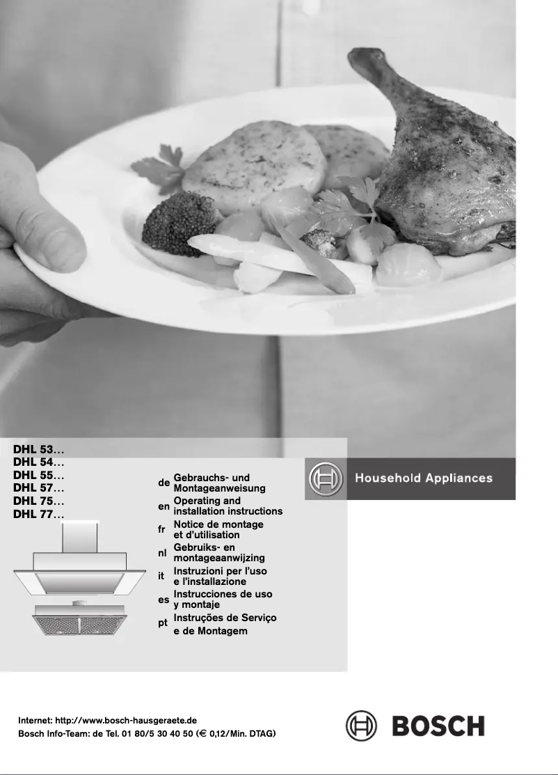 Page 1 de la notice Manuel utilisateur Bosch DHL545S