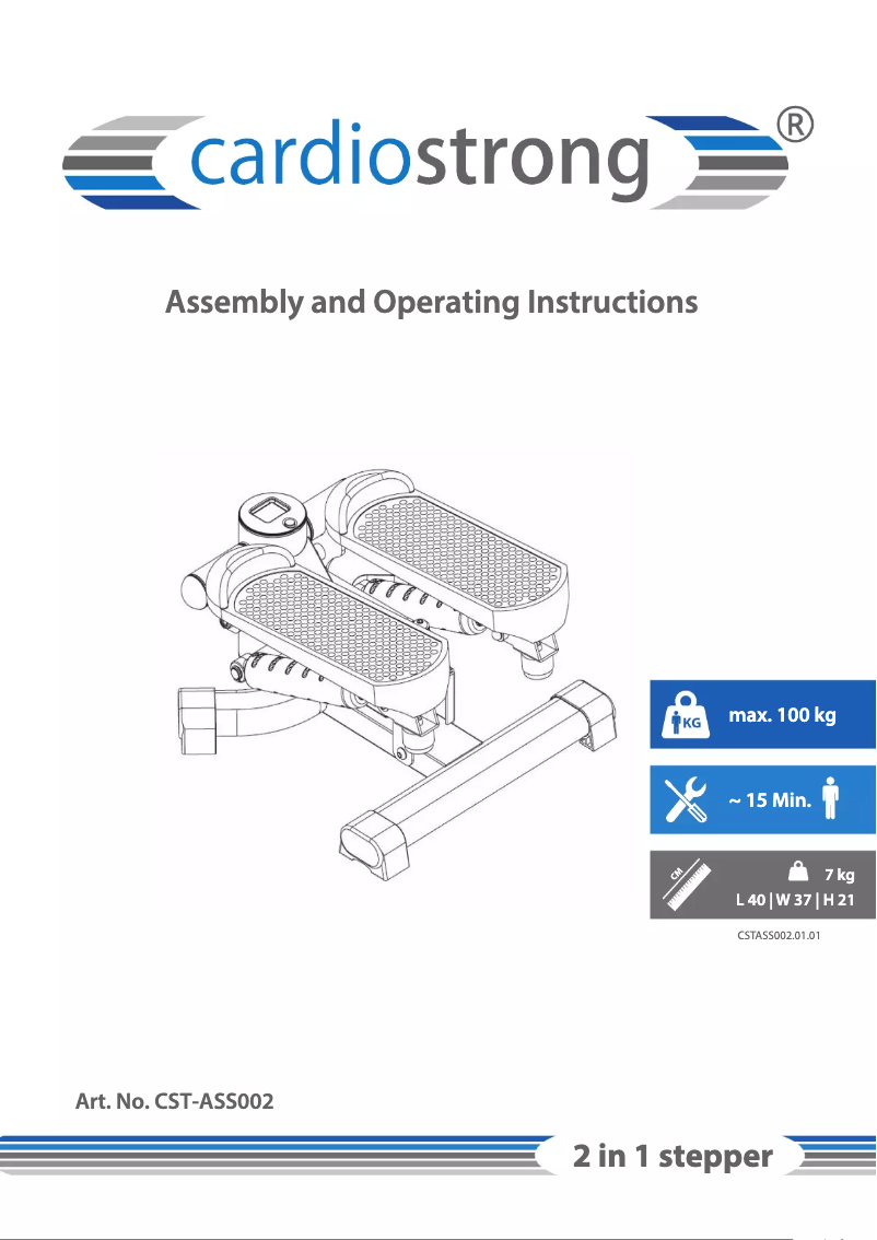 Image de la première page du manuel de l'appareil 2 in 1 Stepper
