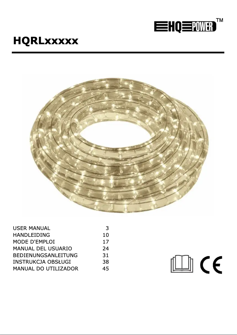 Page n°1 - Manuel utilisateur HQ Power HQRL45001