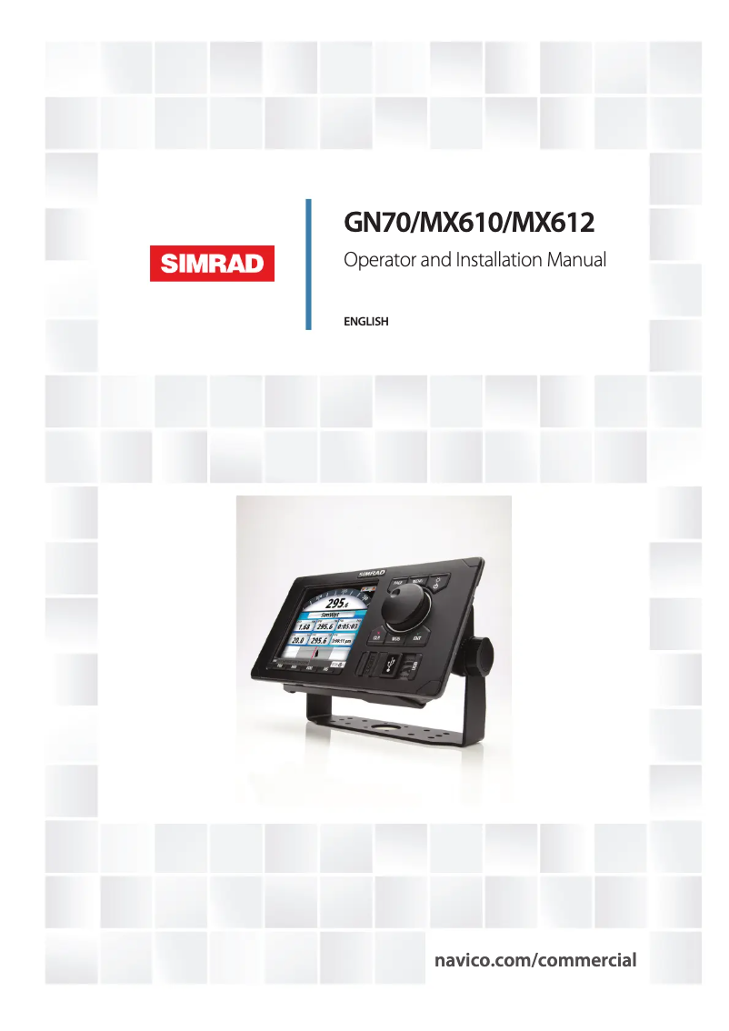 Page n°1 - Manuel utilisateur Simrad MX612