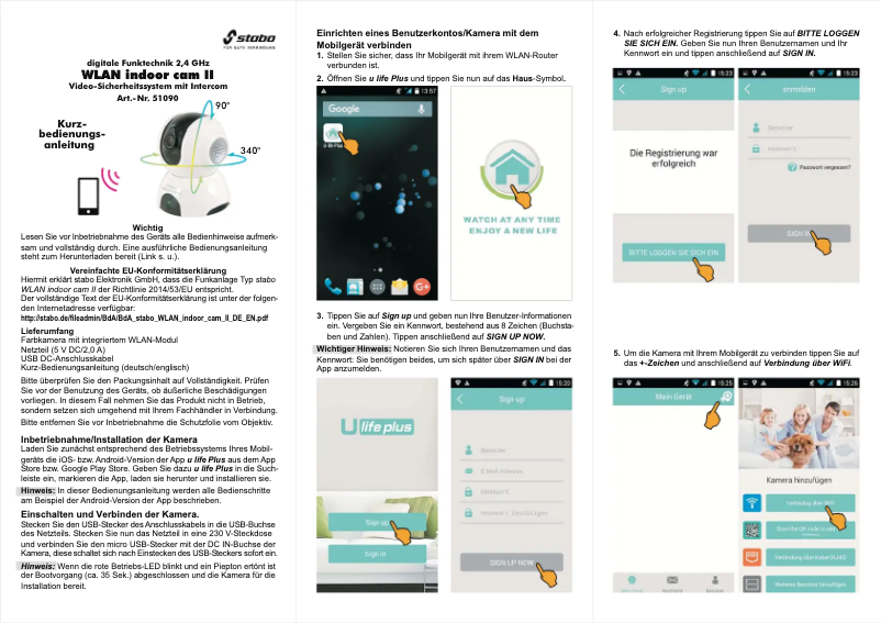 Página 1 del manual Manual de usuario Stabo WLAN indoor cam II