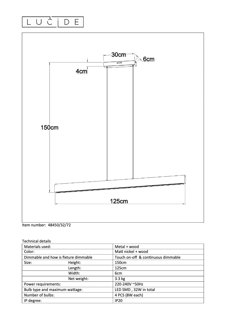 Page n°1 - Manuel utilisateur Lucide Sytze 48450/32/72