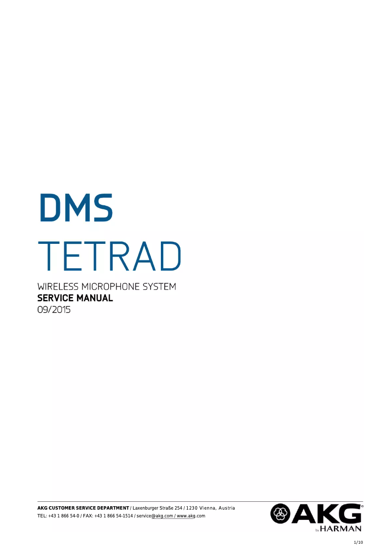 Image de la première page du manuel de l'appareil DHT Tetrad P5