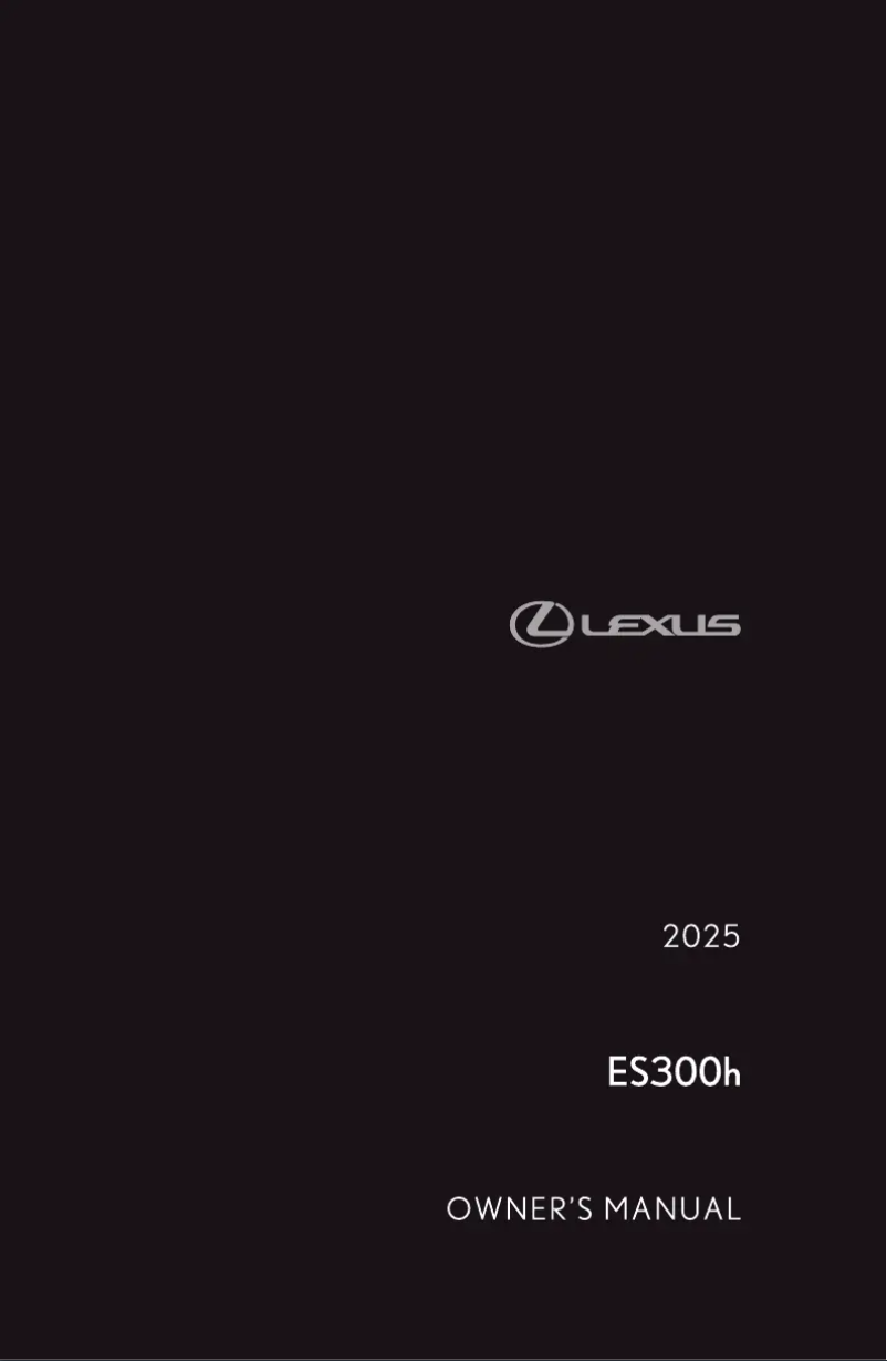 Page 1 de la notice Manuel utilisateur Lexus ES 300h (2025)