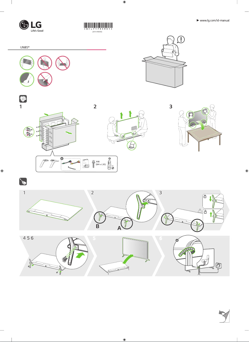 Page n°1 - Manuel utilisateur LG 86UN851C0ZA