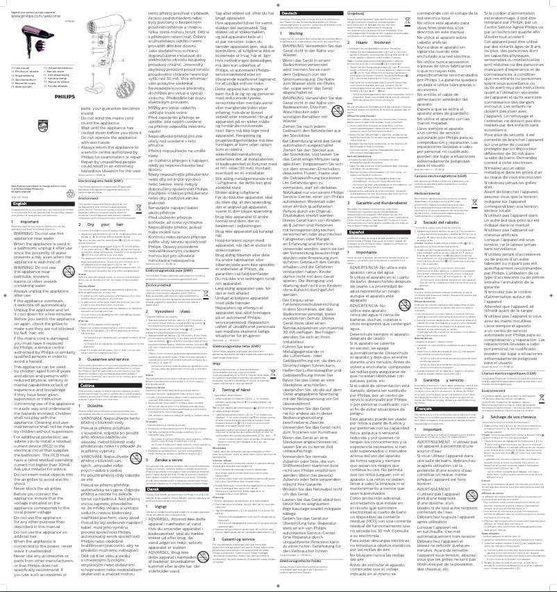 Image de la première page du manuel de l'appareil ThermoProtect HP8236