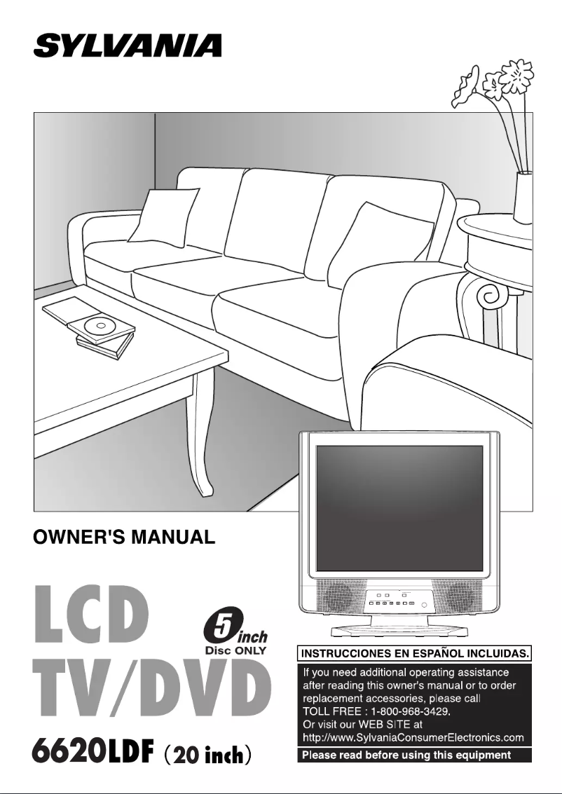 Page n°1 - Manuel utilisateur Sylvania 6620LDF