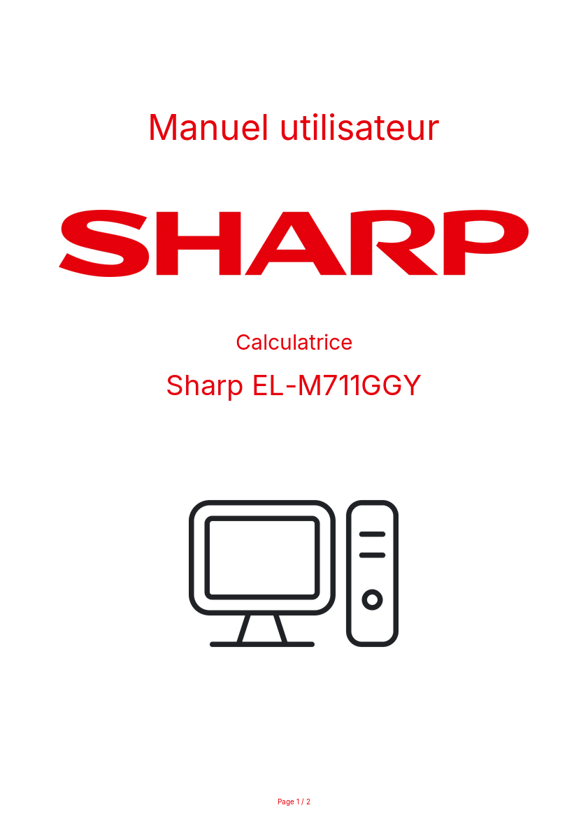 Image de la première page du manuel de l'appareil EL-M711GGY