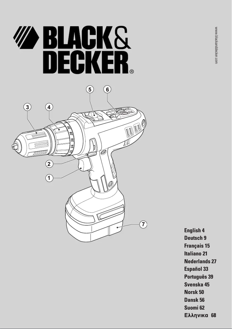 Page n°1 - Manuel utilisateur Black & Decker HP146F3