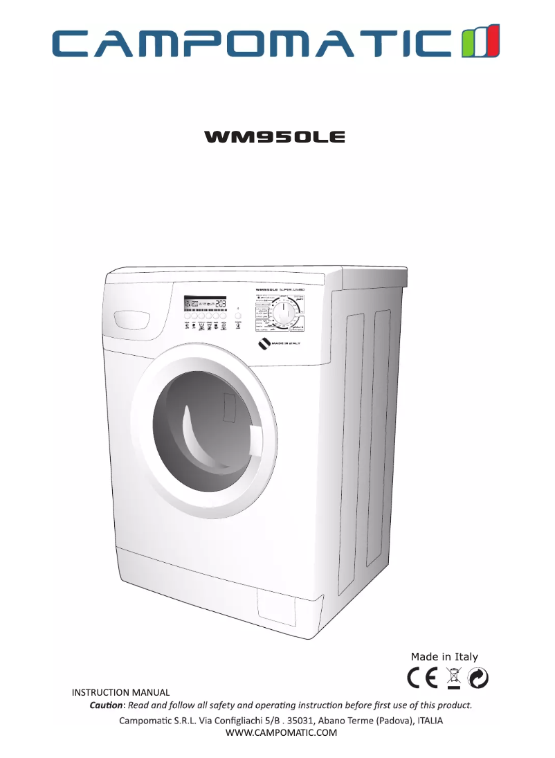 Imagen de la primera página del manual del dispositivo WM950LE