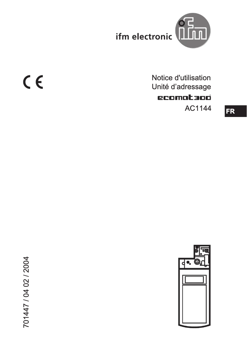 Page 1 de la notice Manuel utilisateur IFM AC1144