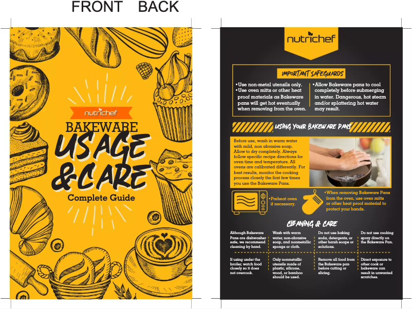 First page image of the manual for NCBK6TRB