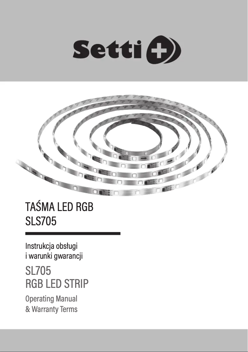 Page n°1 - Manuel utilisateur Setti+ SLS705