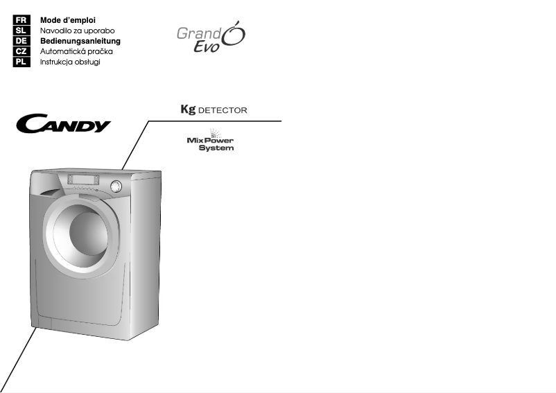 Page n°1 - Manuel utilisateur Candy EVO 1274LW-S