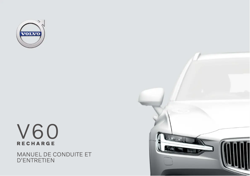 Page 1 de la notice Manuel utilisateur Volvo V60 Recharge Plug-in Hybrid (2021)
