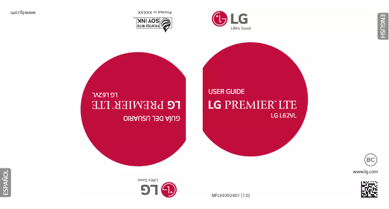 Page 1 de la notice Manuel utilisateur LG Premier LTE
