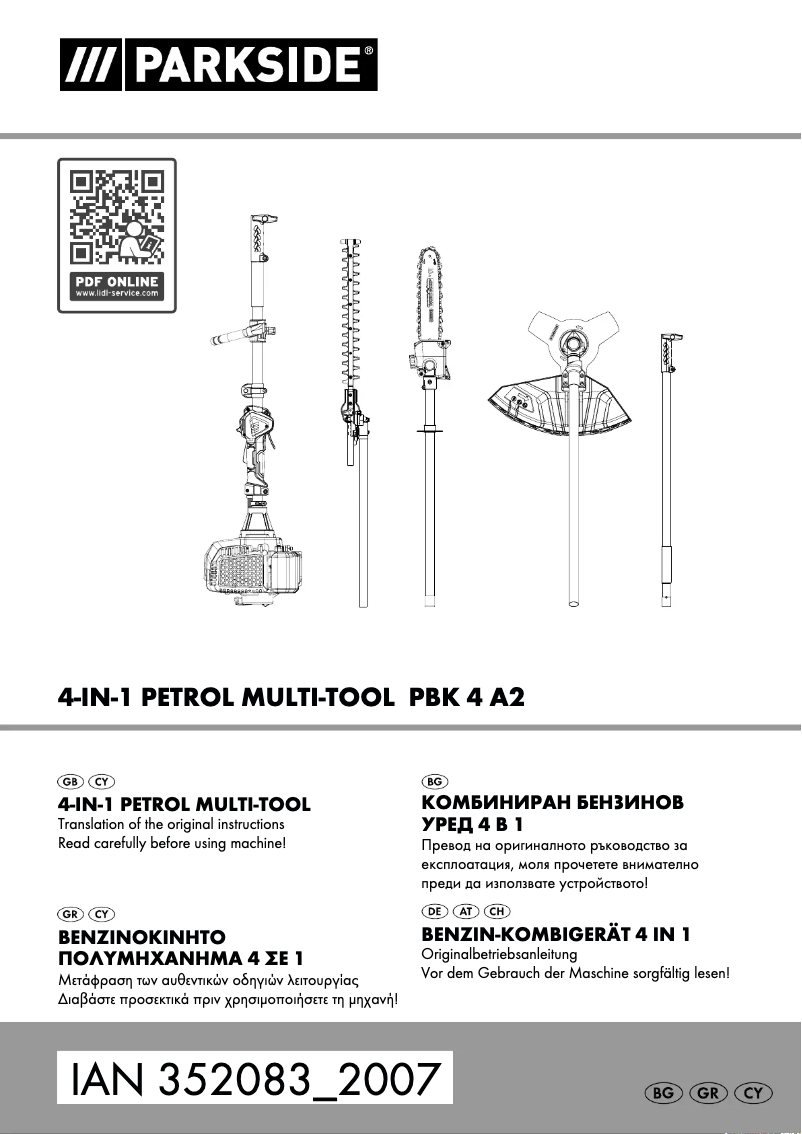 Page n°1 - Manuel utilisateur Parkside PBK 4 A2