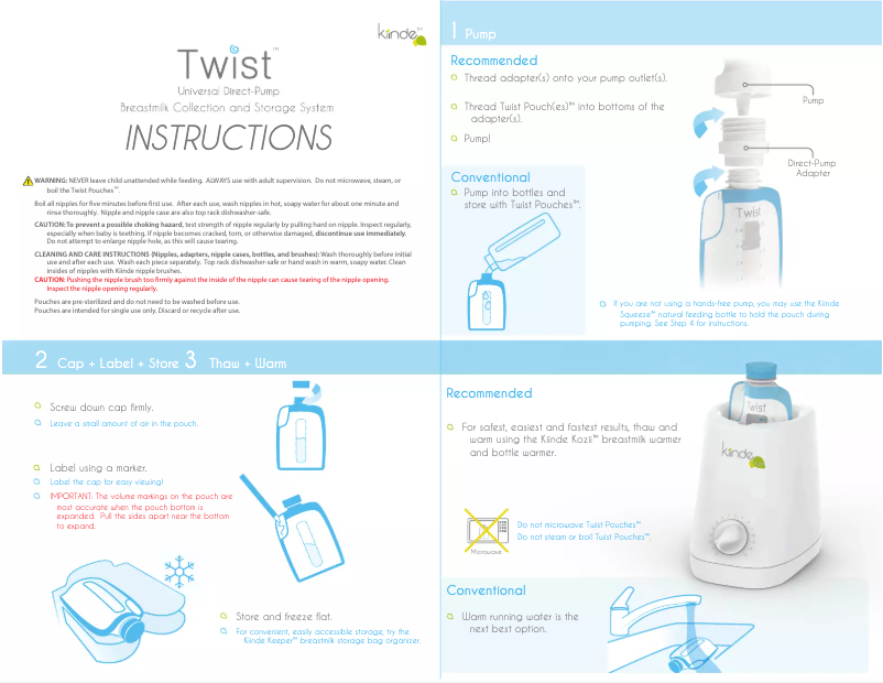 Page n°1 - Manuel utilisateur Kiinde Twist