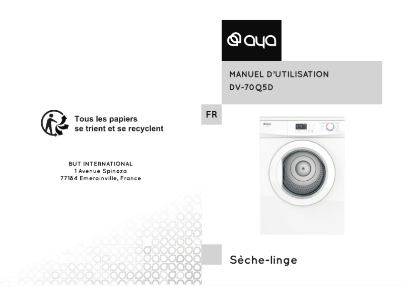 Page 1 de la notice Manuel utilisateur AYA DV-70Q5D