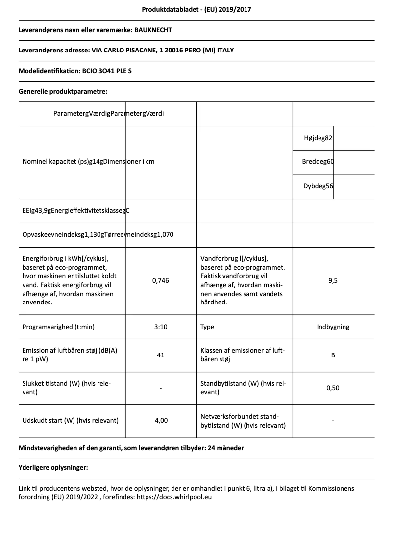 Image de la première page du manuel de l'appareil BCIO 3O41 PLE S
