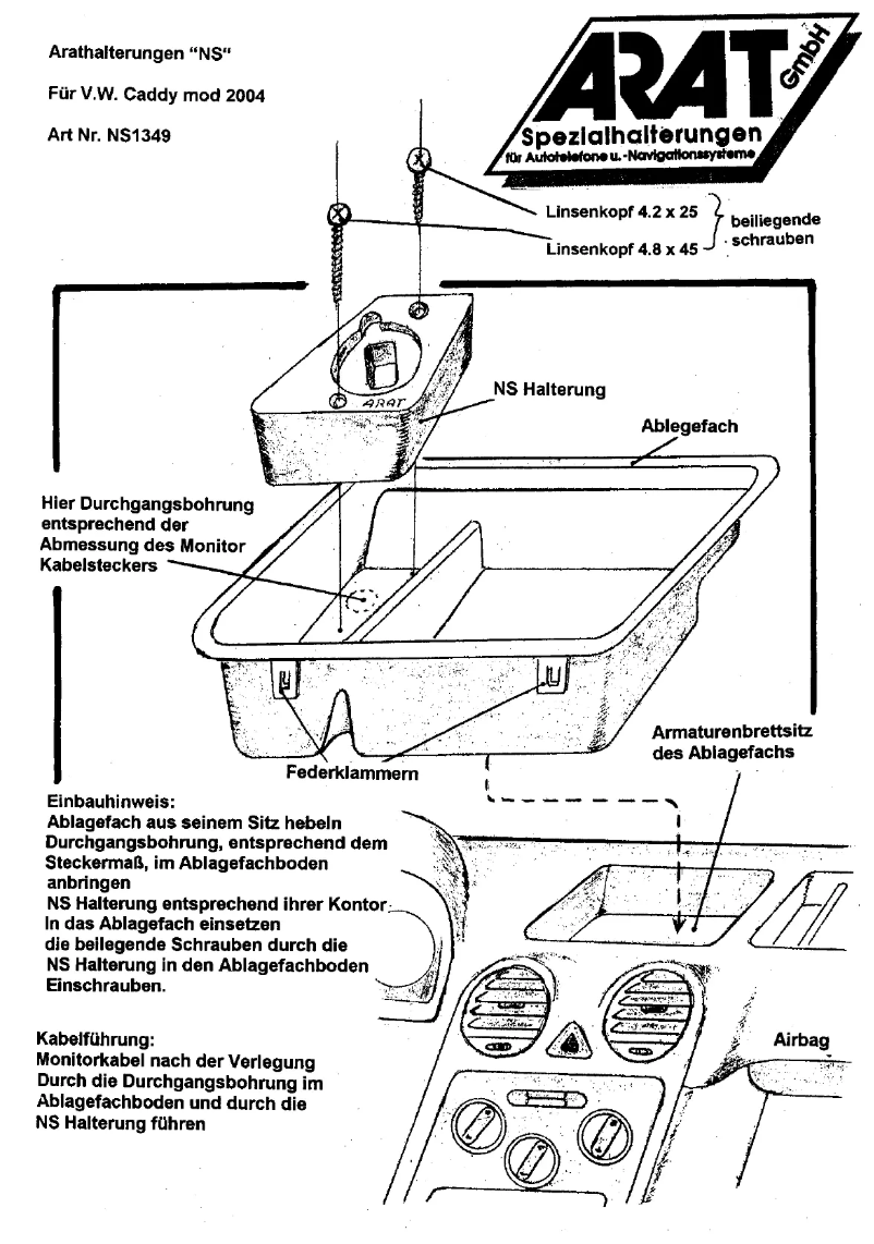 Page n°1 - Manuel utilisateur Arat NS1349