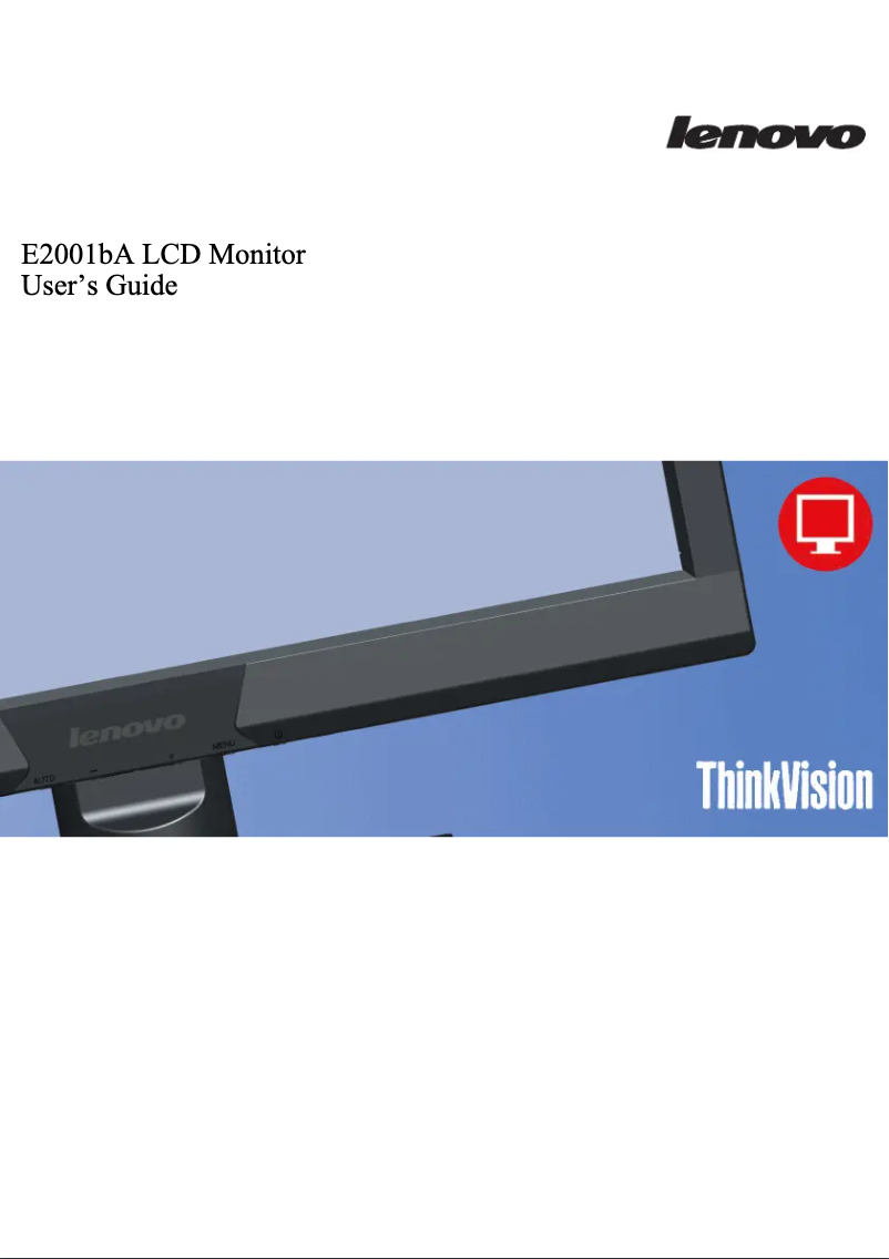 Página 1 del manual Manual de usuario Lenovo ThinkVision E2001b