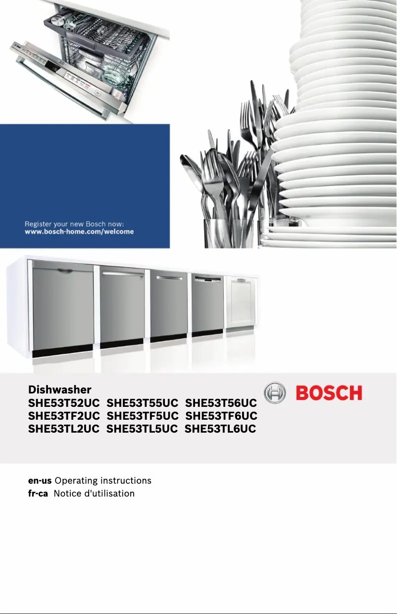 Page 1 de la notice Manuel utilisateur Bosch SHE53T55UC